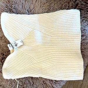 Express Strapless Cream Sweater